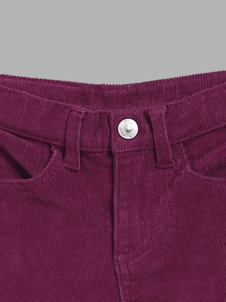 HOP Kids Purple Corduroy Trousers