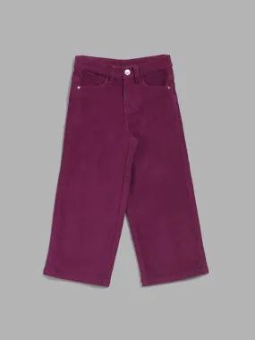 HOP Kids Purple Corduroy Trousers