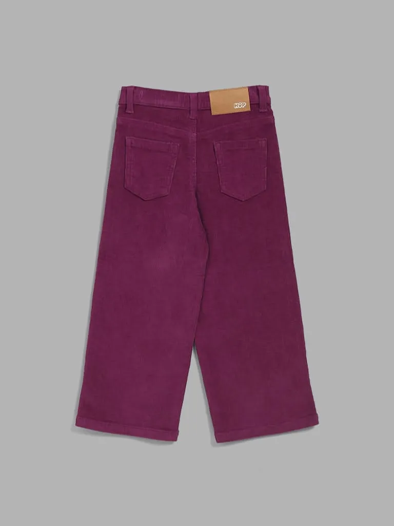 HOP Kids Purple Corduroy Trousers