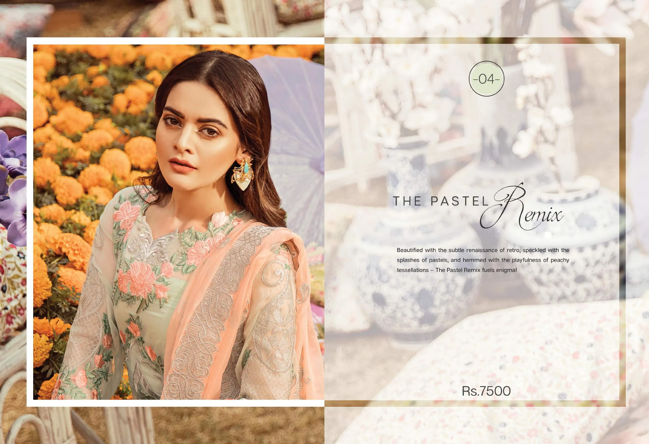 Imrozia Embroidered Chiffon Nostalgic Climax Collection 2019 – 04 - The Pastel Remix