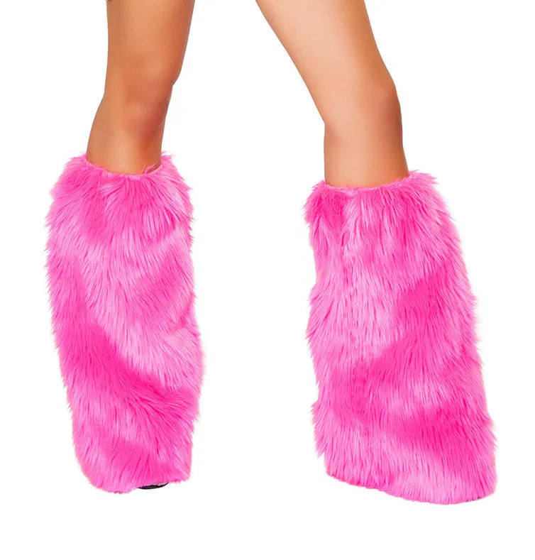 J-Valentine 8003 - Basic Faux Fur Leg Warmers