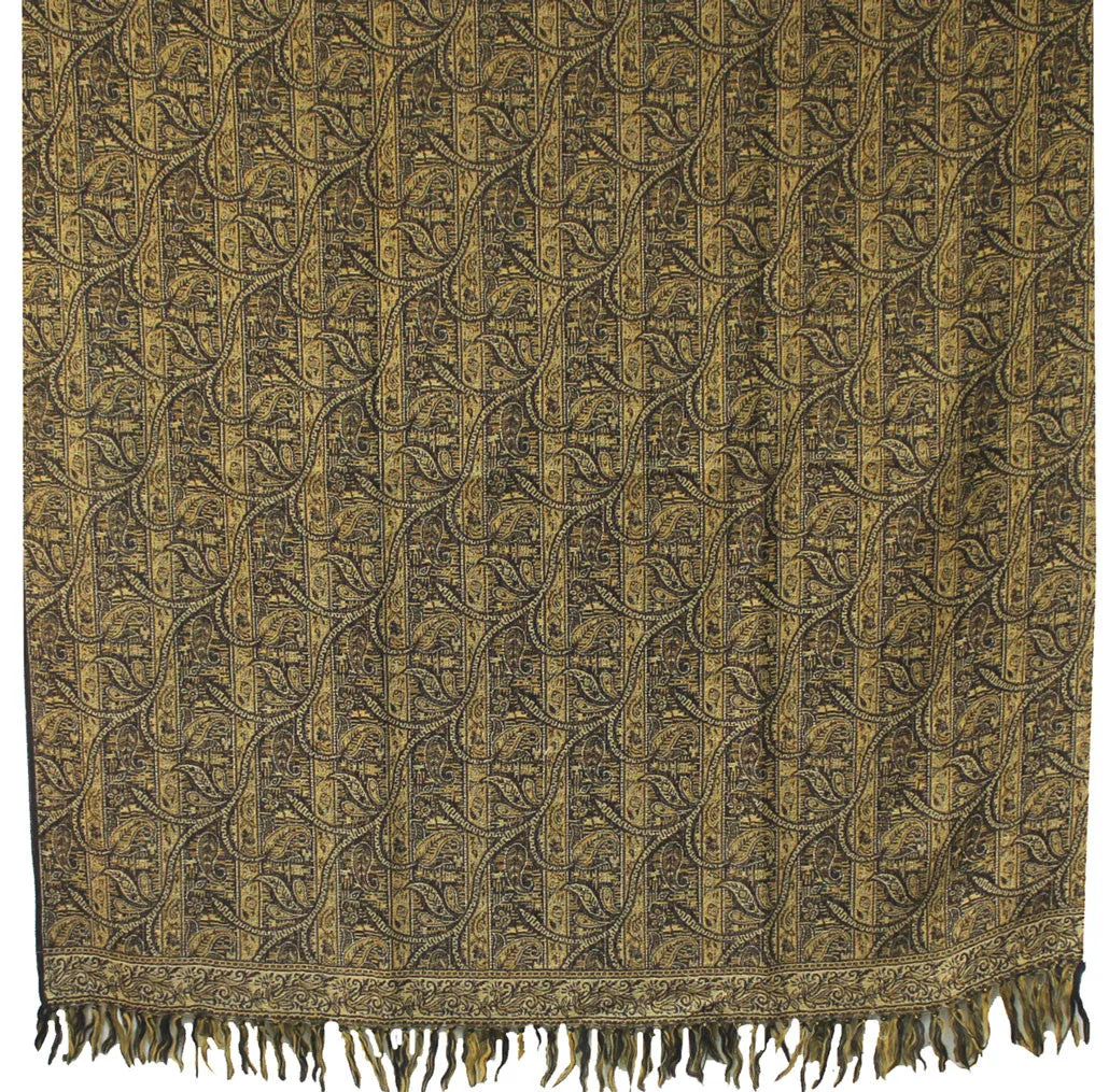 Jamawar Indian Scarves Wraps Womens Wool Shawl (82 x 42 inches)