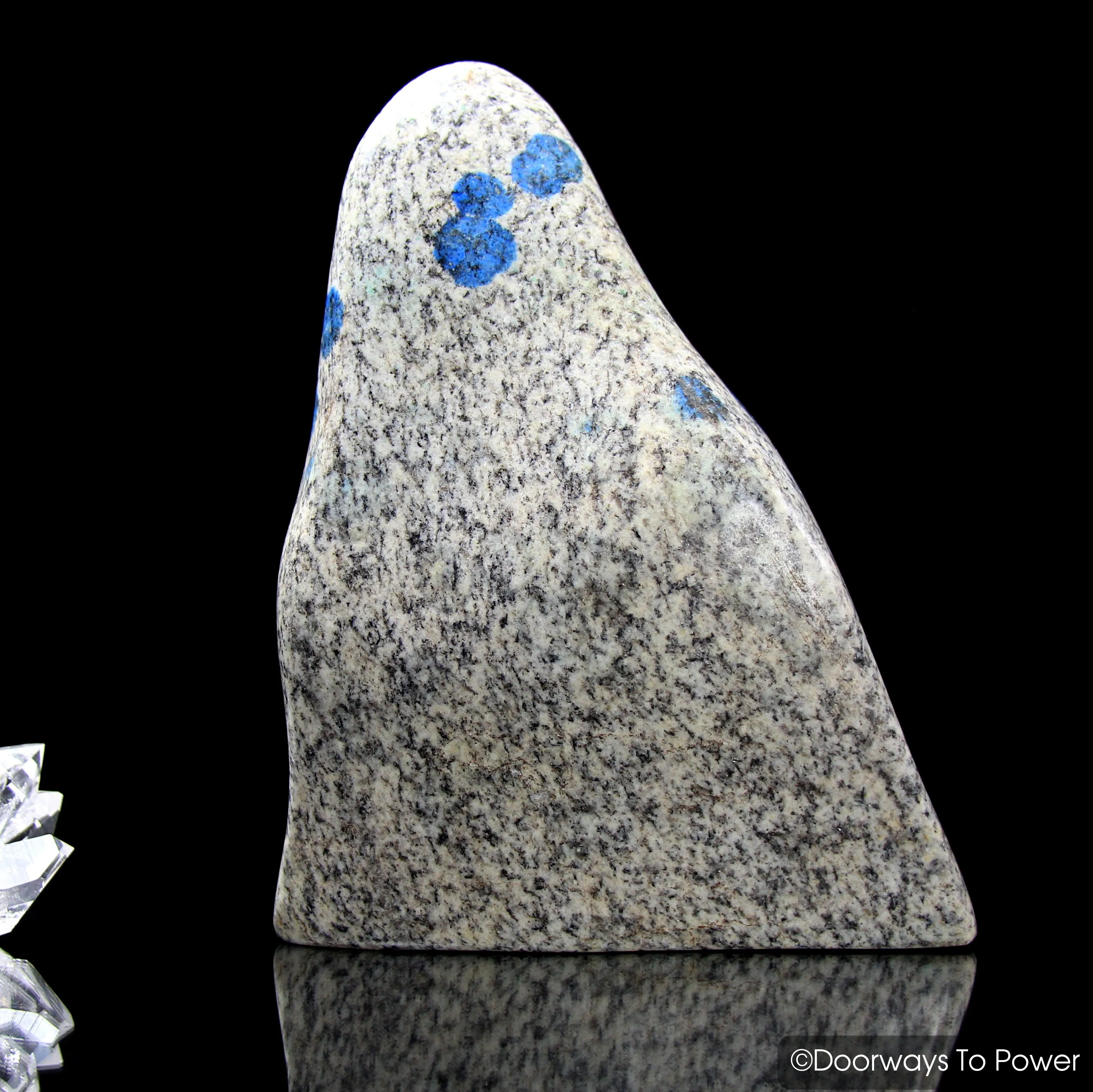 K2 Stone Azurite Crystal Altar Stone 'Light Body Awakening'