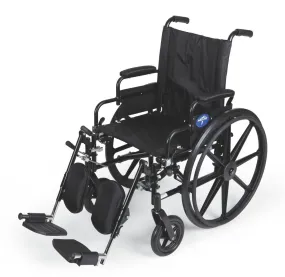 K4 Lightweight Wheelchair with Swing-Back Desk-Length Arms and Elevating Leg Rests, 16"