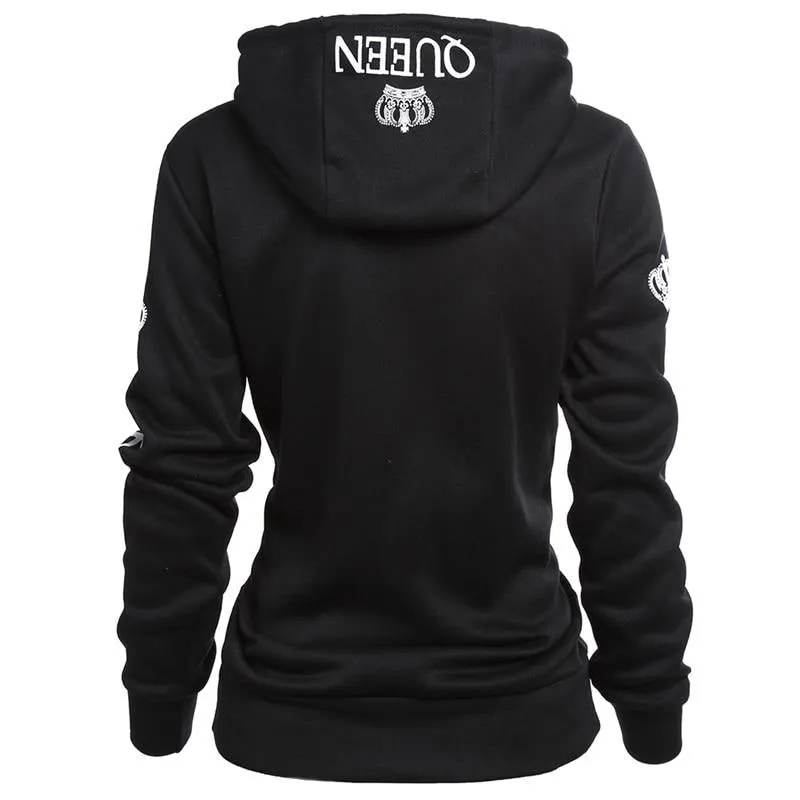 King and Queen Matching Black Hoodie Set