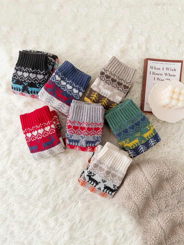 Knitting Keep Warm Printed Leg Warmers Accessories