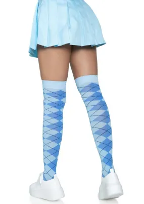 Leg Avenue Argyle Knit Over The Knee Socks