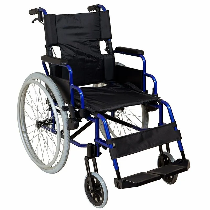 Lightweight Self Propelled Wheelchair Blue Frame