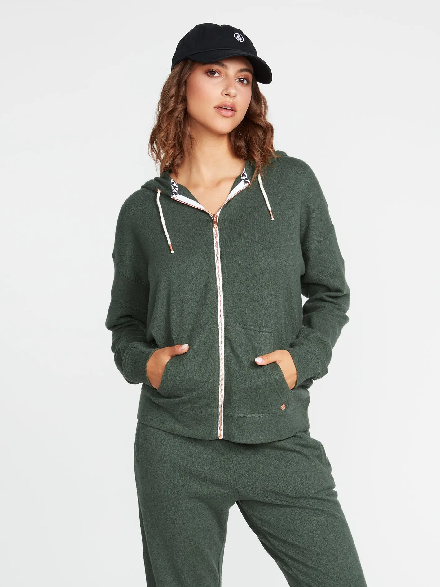 Lived In Lounge Zip Fleece - Dark Pine