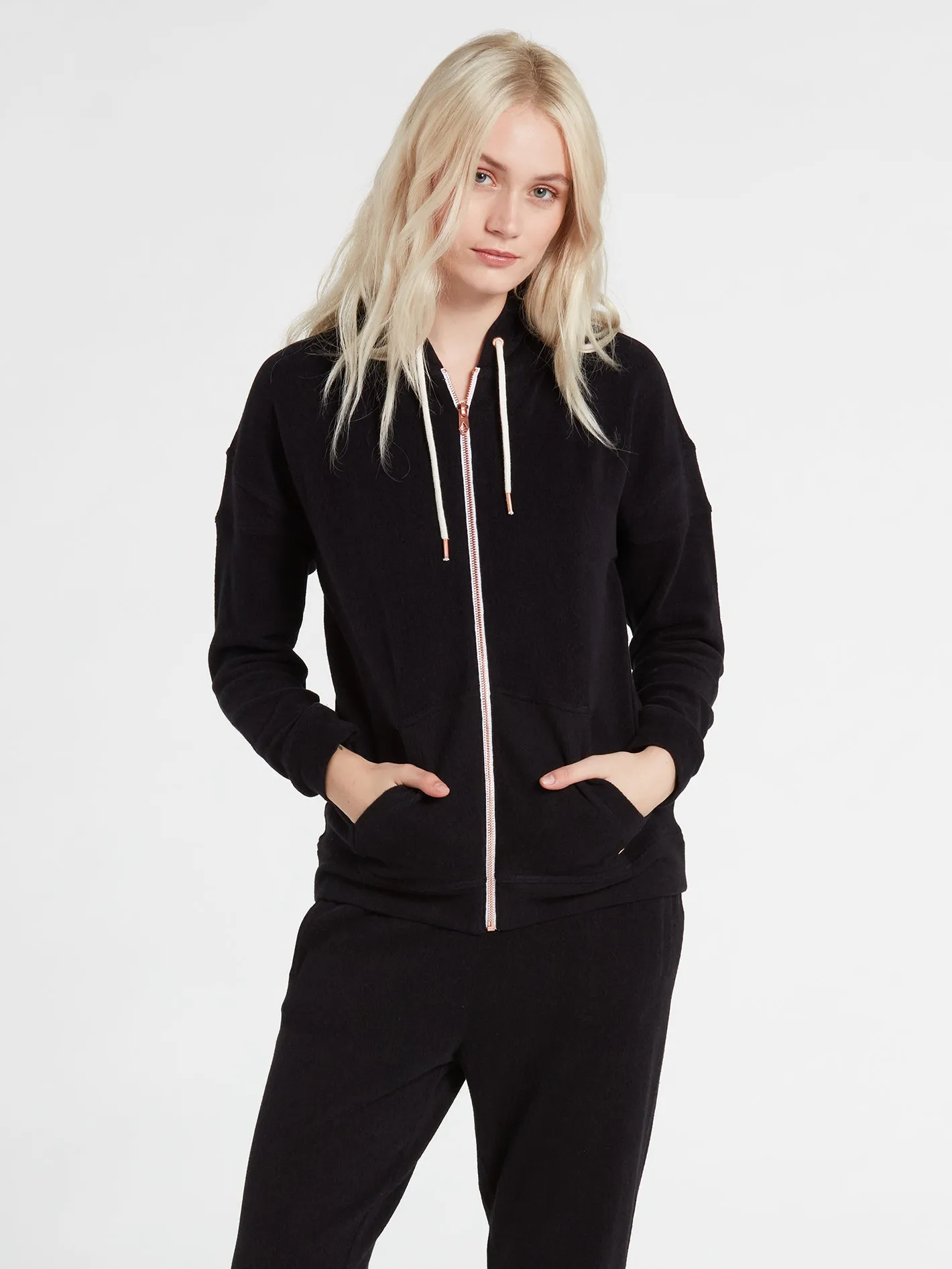 Lived In Lounge Zip Hoodie - Black