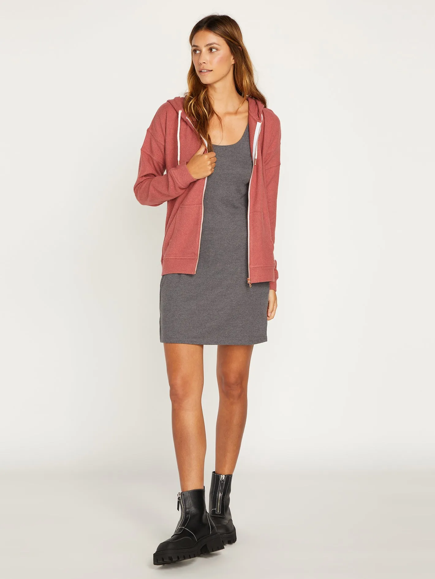 Lived in Lounge Zip Hoodie - Rosewood