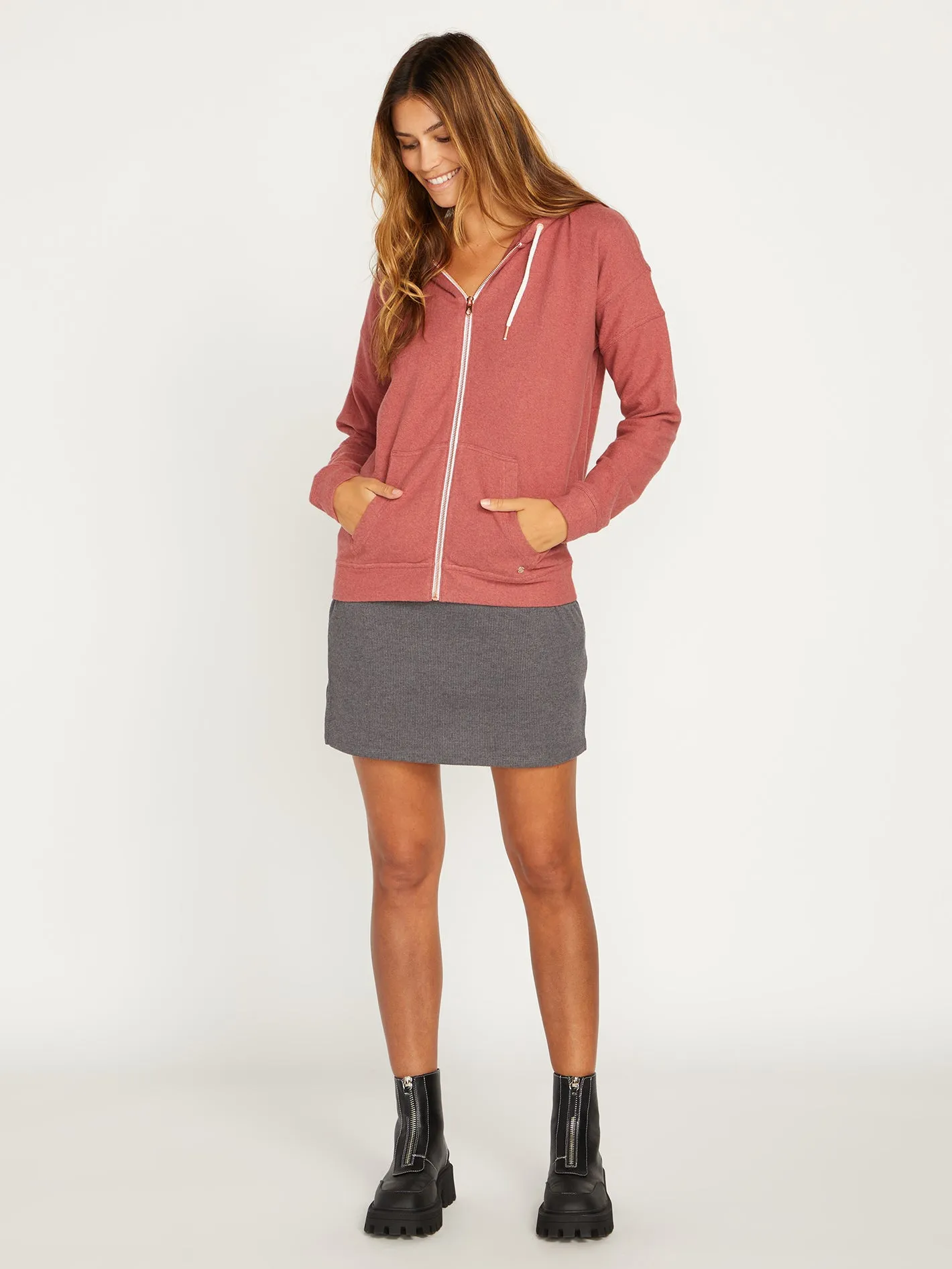 Lived in Lounge Zip Hoodie - Rosewood