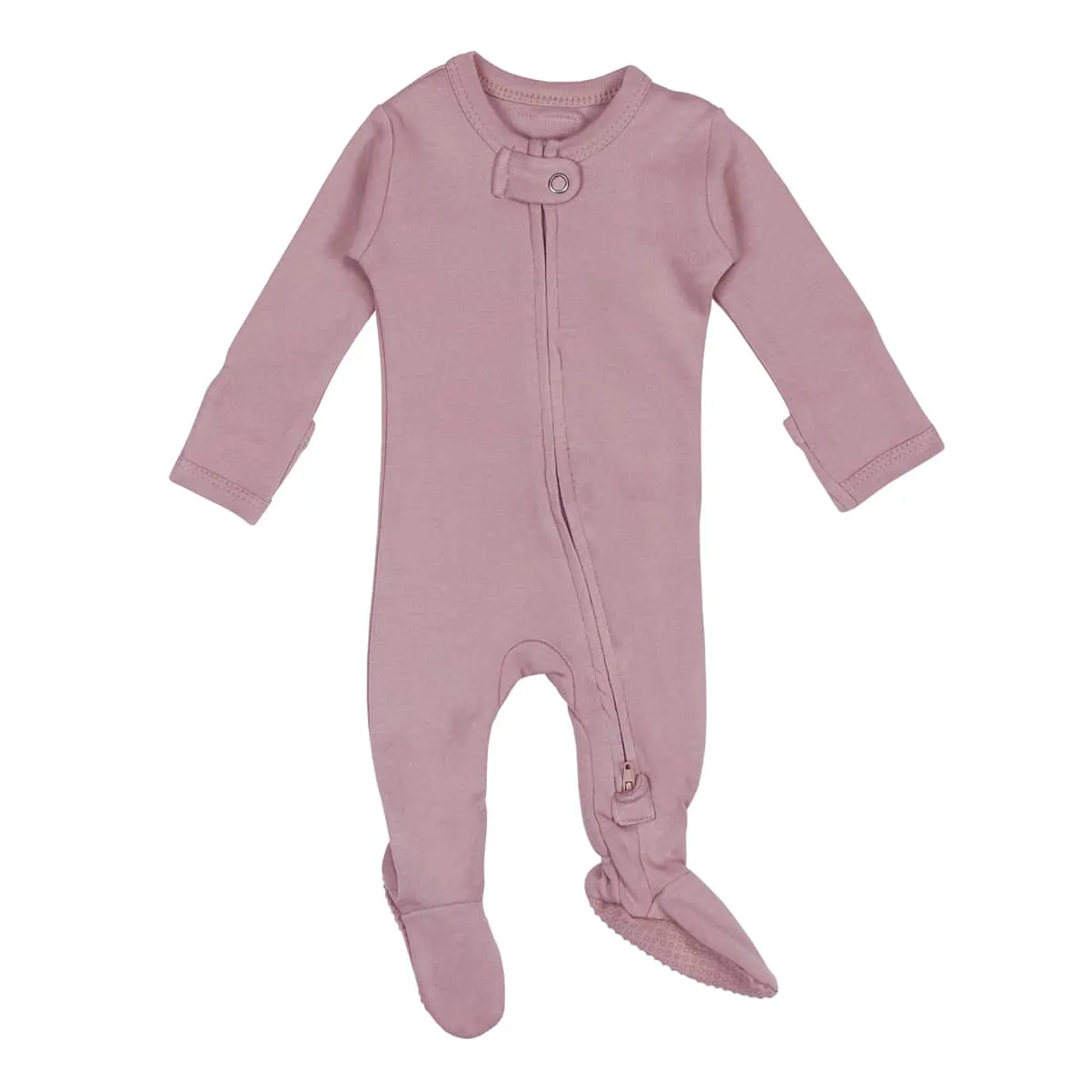 L'ovedbaby Organic 2-Way Zipper Footie - Lavender