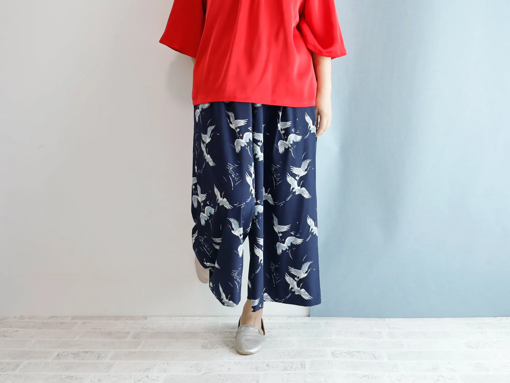 <P09C> CRANE PRINT  Gaucho