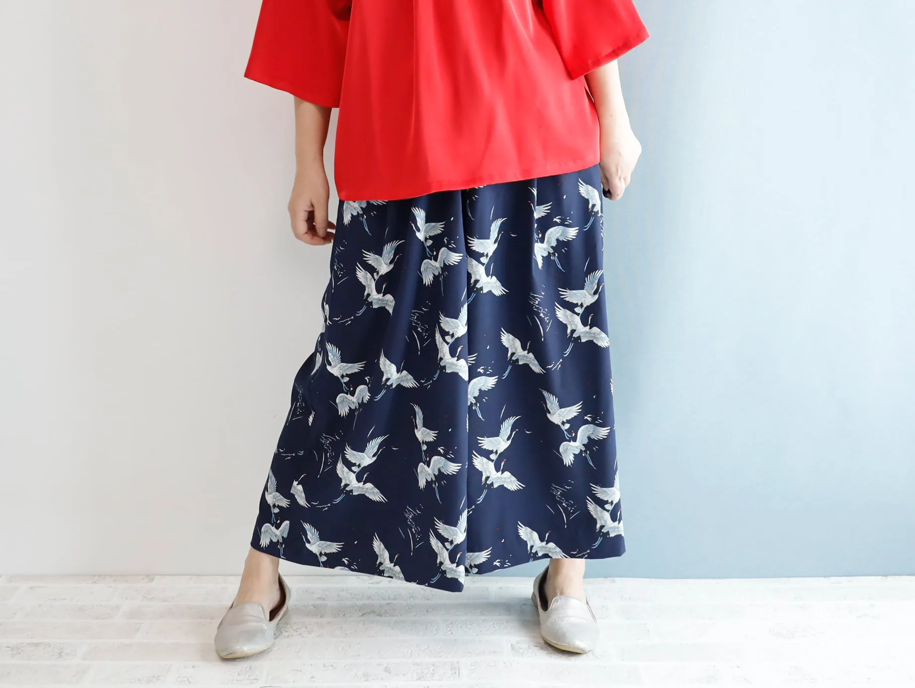 <P09C> CRANE PRINT  Gaucho