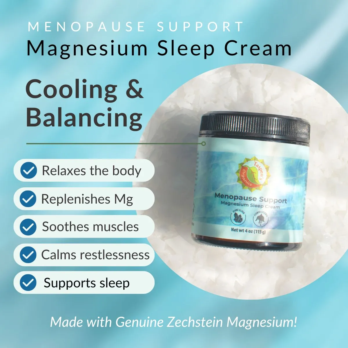 Magnesium Menopause Sleep Cream