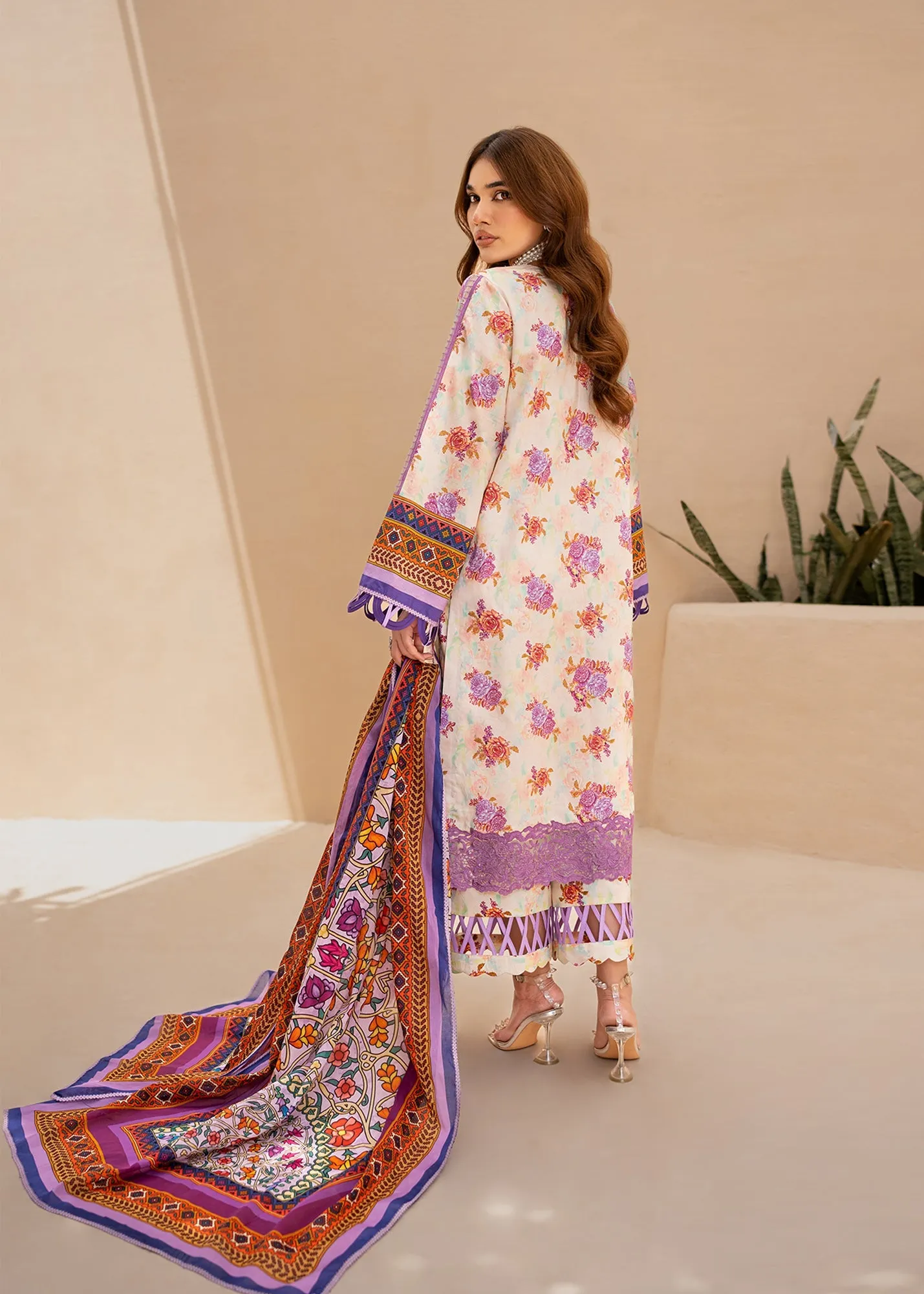 Maria Osama Khan Raya Lawn Collection – Lavendar Haze (MR-04)