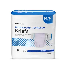 McKesson Ultra Plus Stretch Heavy Absorbency Incontinence Brief, Medium