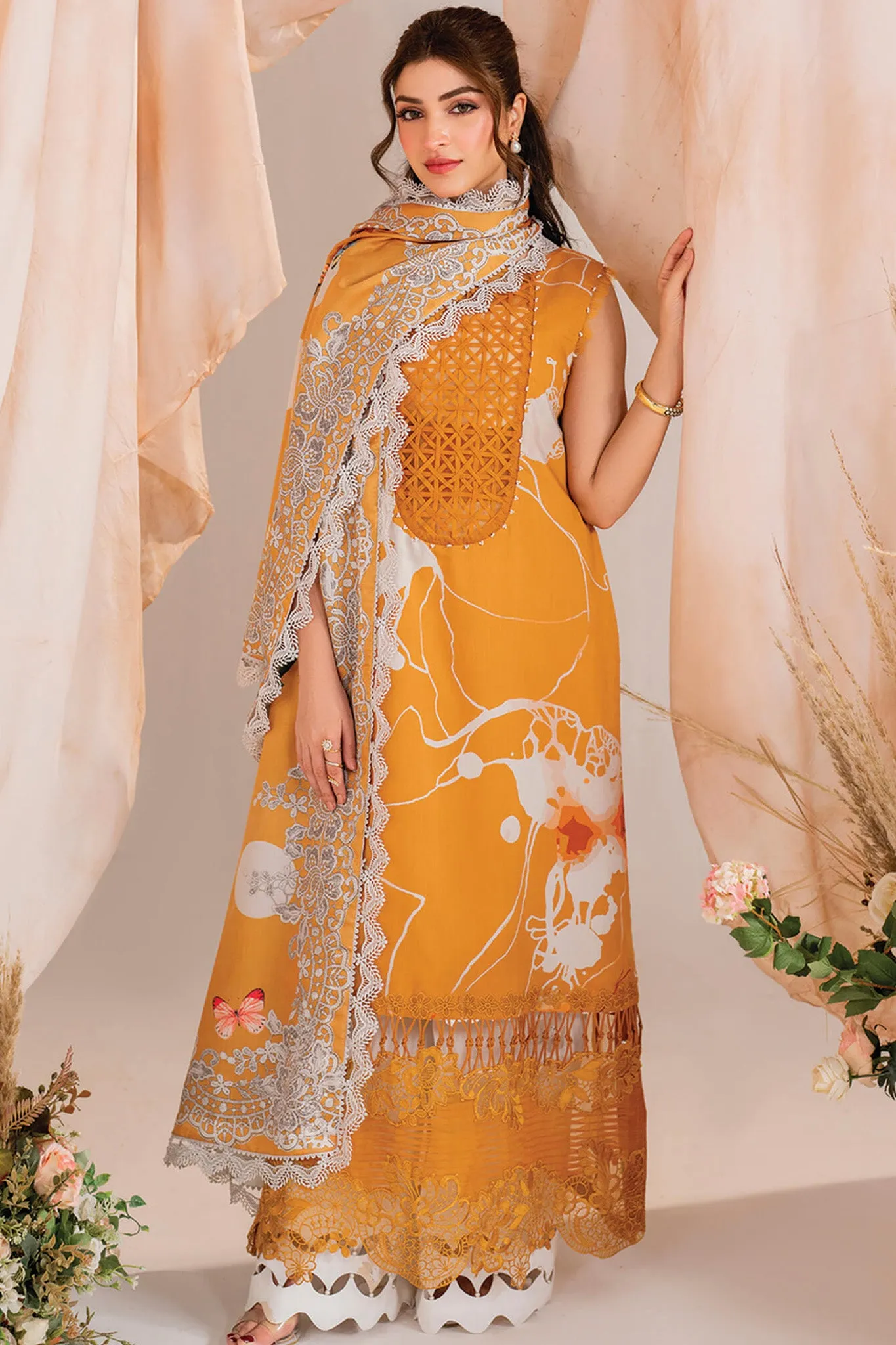 Meraki By Asifa Nabeel Unstitched 3 Piece Winter Vol-01 Collection'2024-MW-08-Solstice