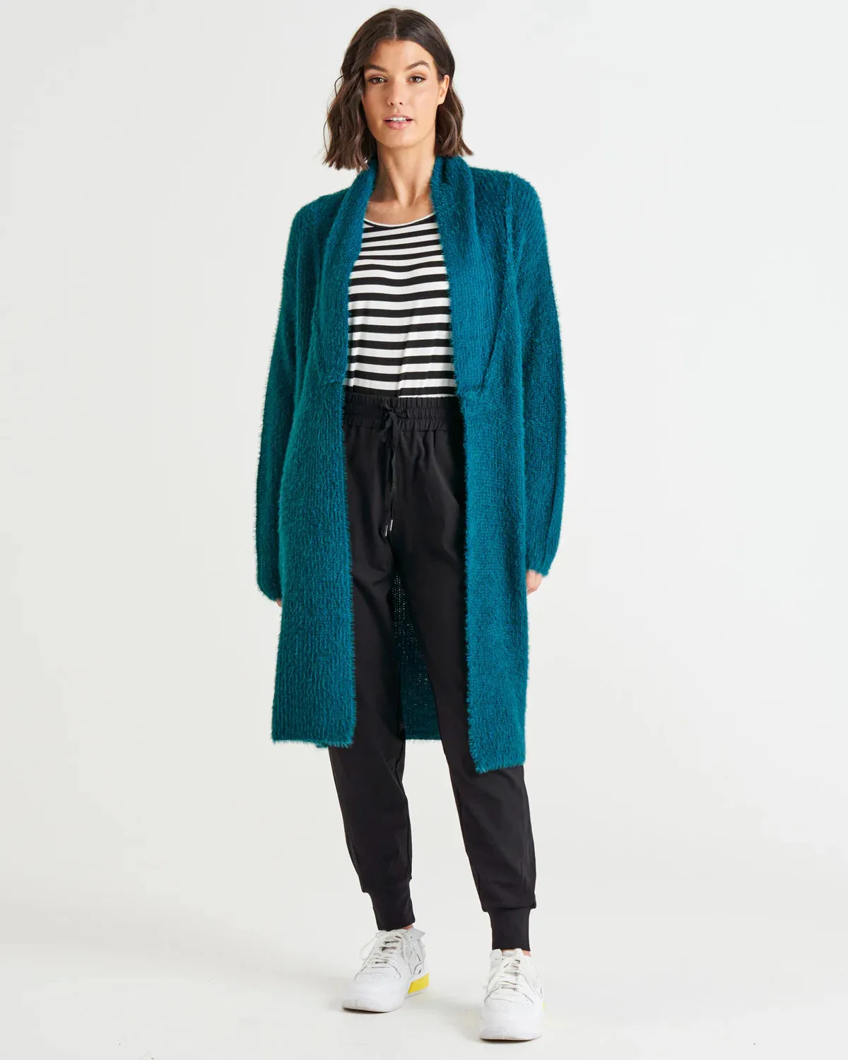 MIA CARDIGAN - Smokey Teal