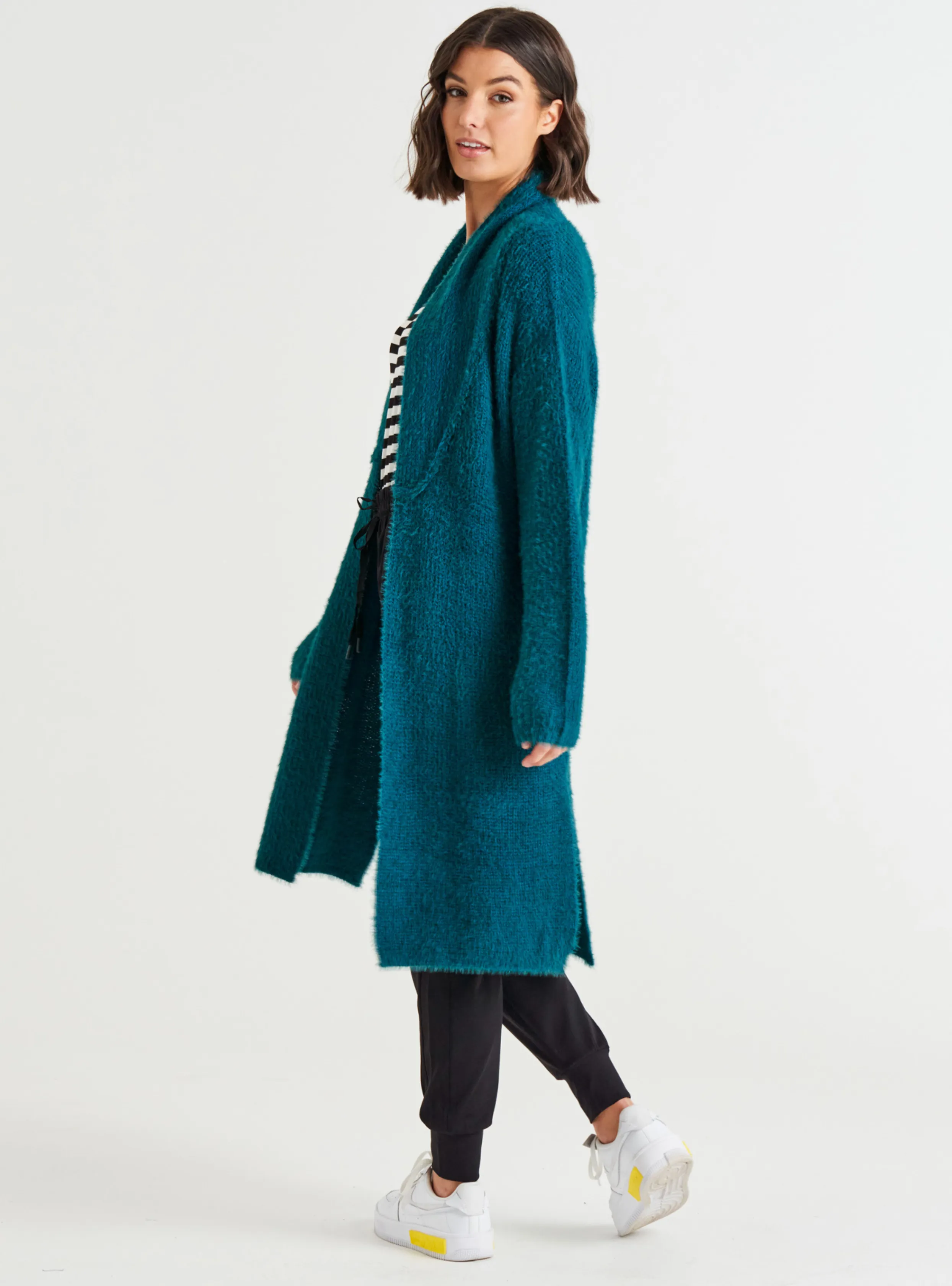 MIA CARDIGAN - Smokey Teal