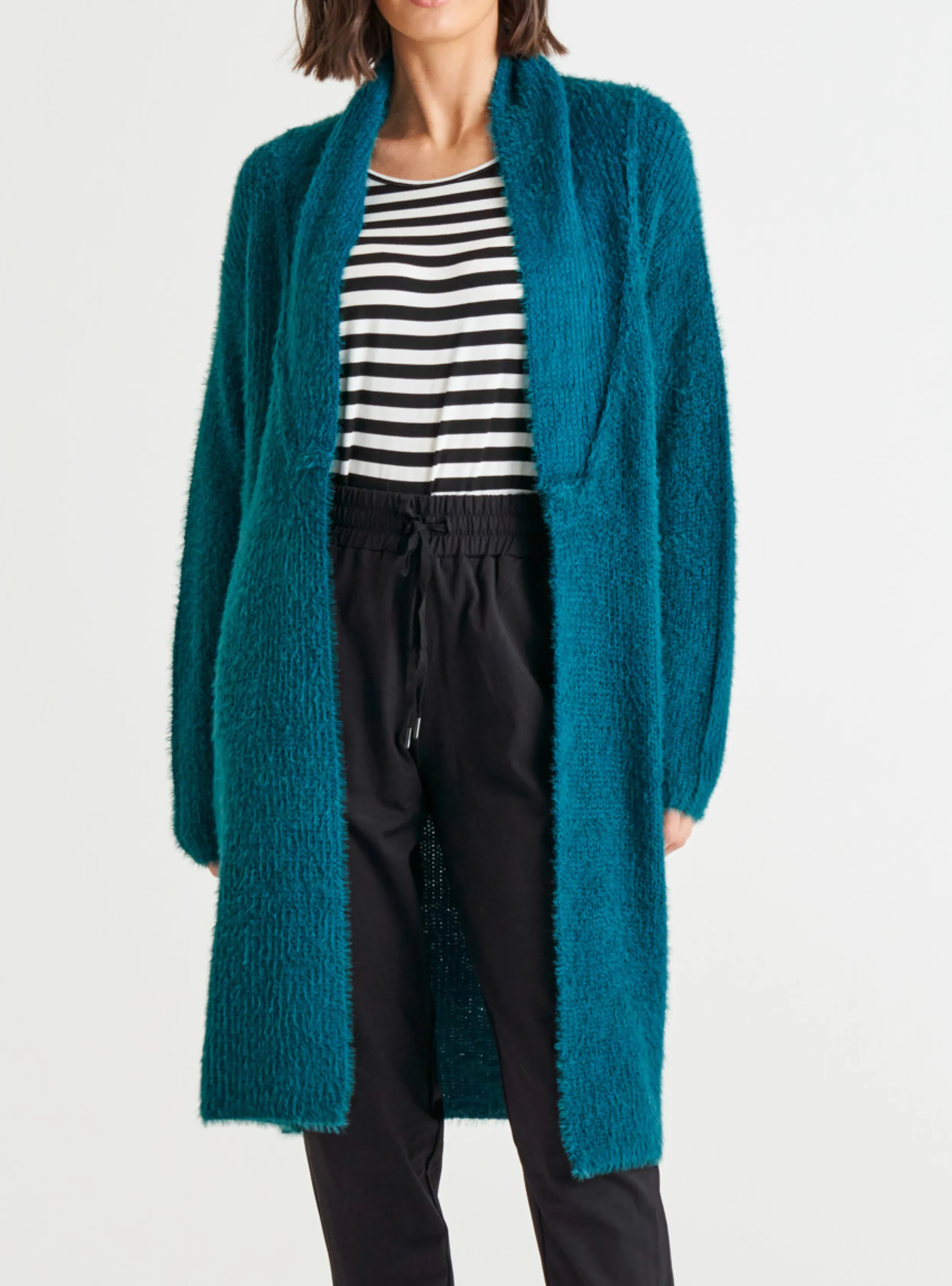 MIA CARDIGAN - Smokey Teal