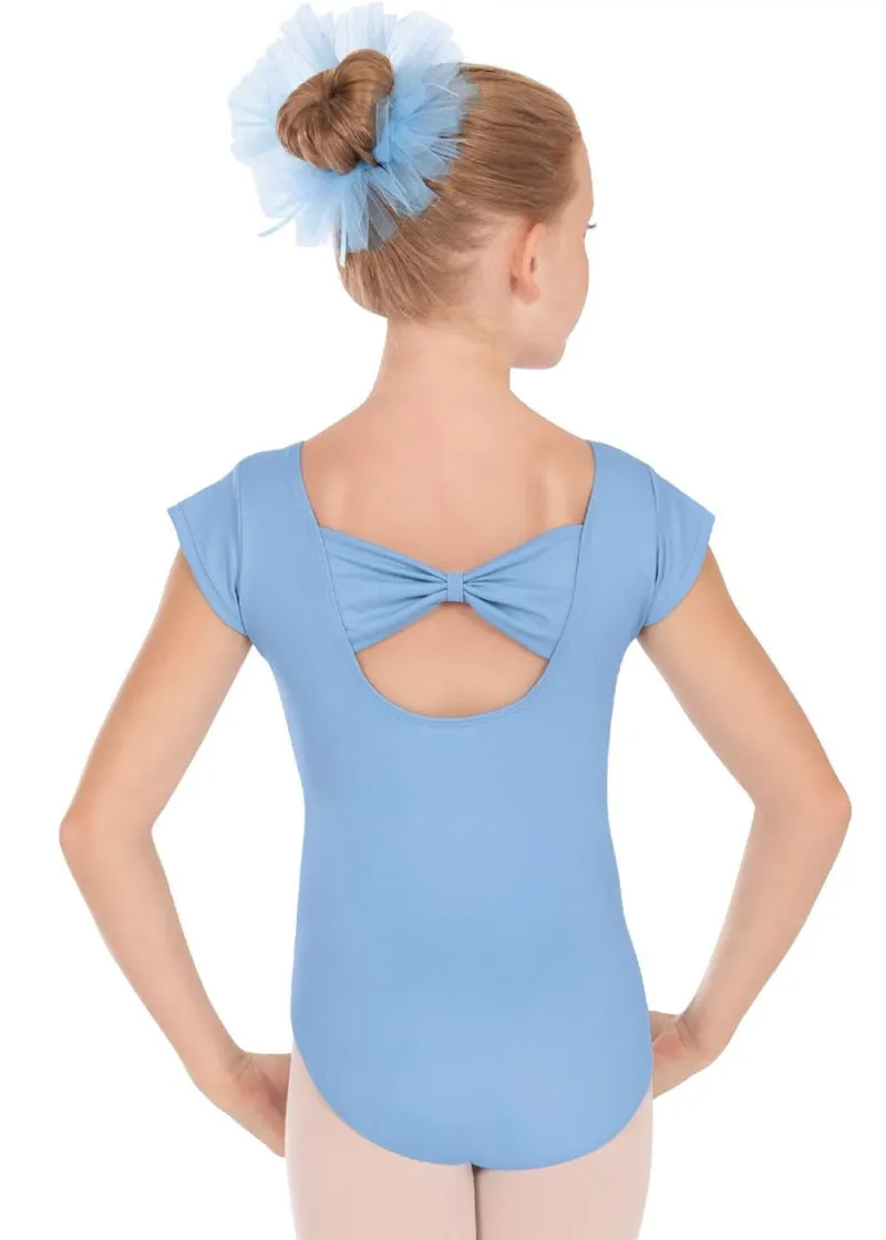 Microfiber Bow-Back Youth Cap Sleeve Leotard