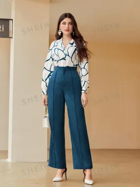 Modely Women's Print Shirt And Trousers Sets