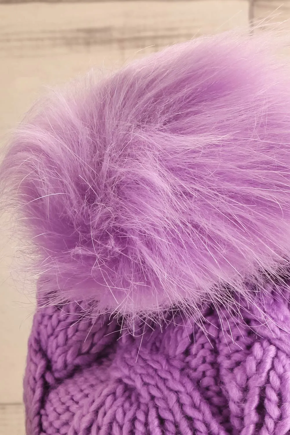 Muscaa Lavender | Knit Tuque w/ Pompom