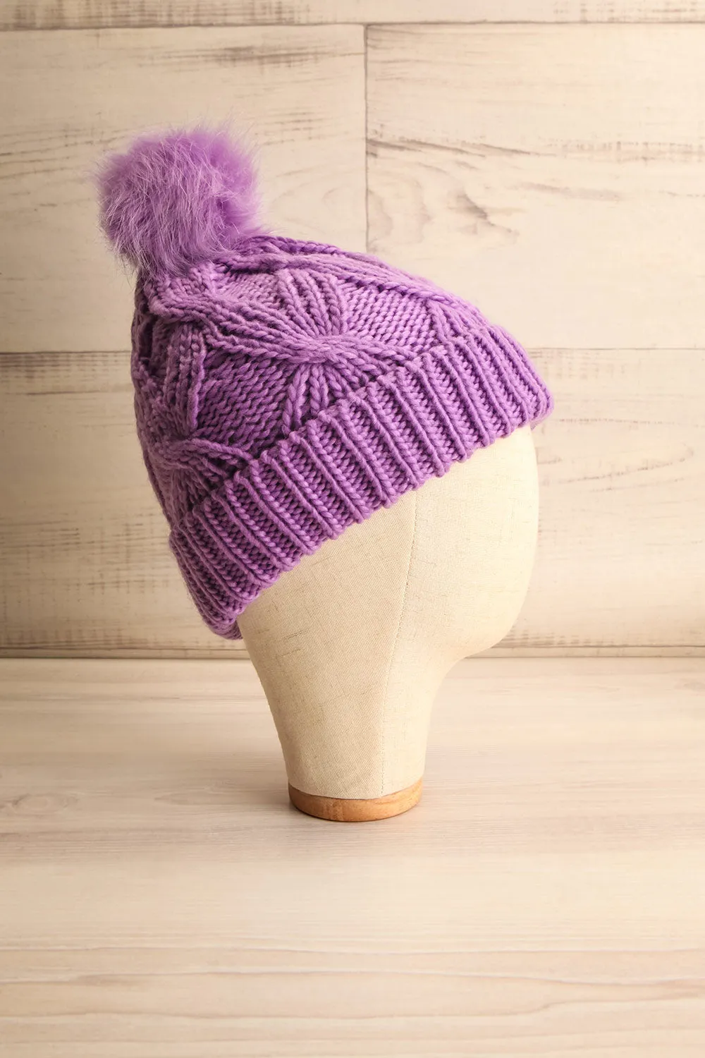 Muscaa Lavender | Knit Tuque w/ Pompom