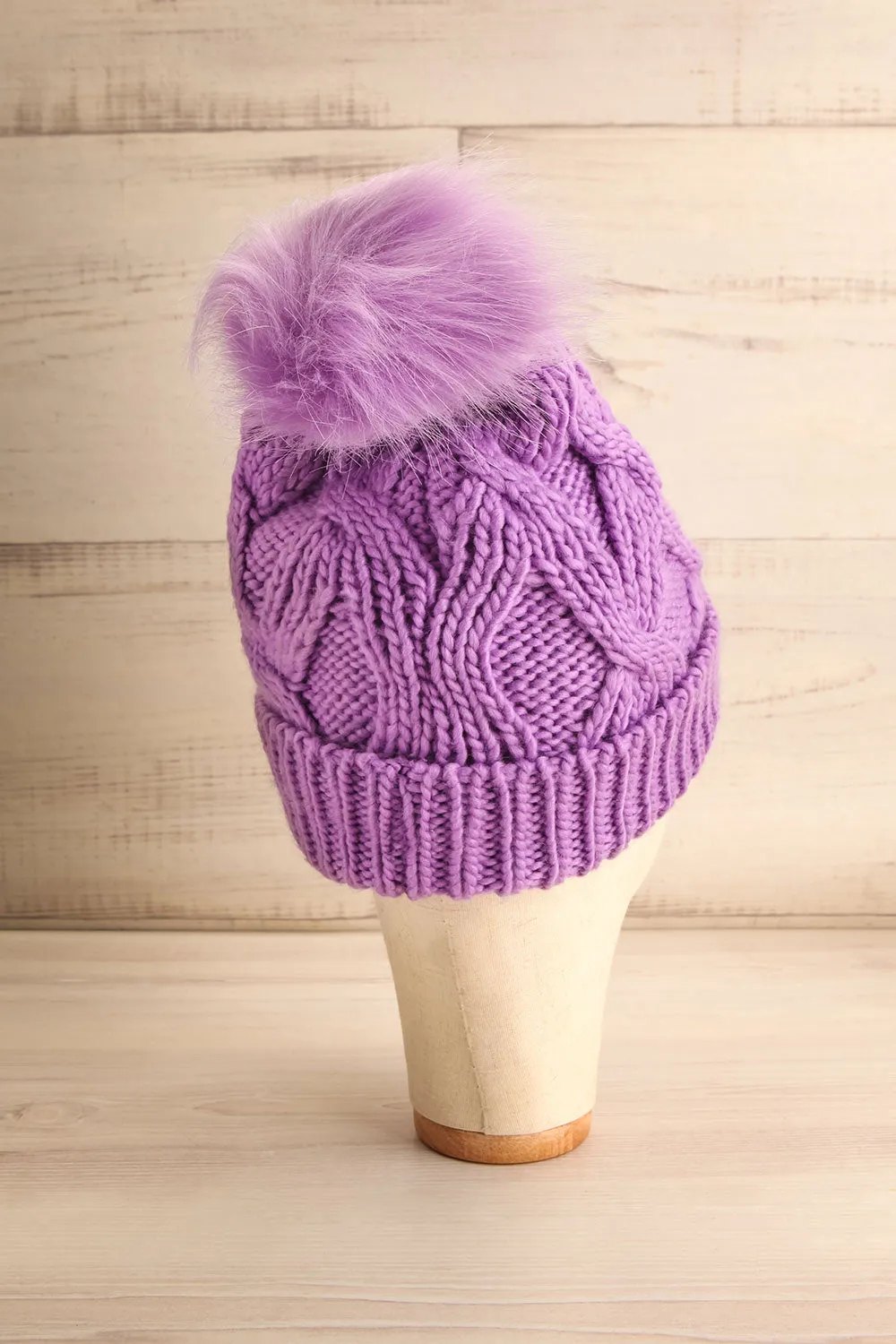 Muscaa Lavender | Knit Tuque w/ Pompom