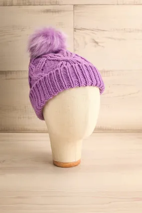 Muscaa Lavender | Knit Tuque w/ Pompom