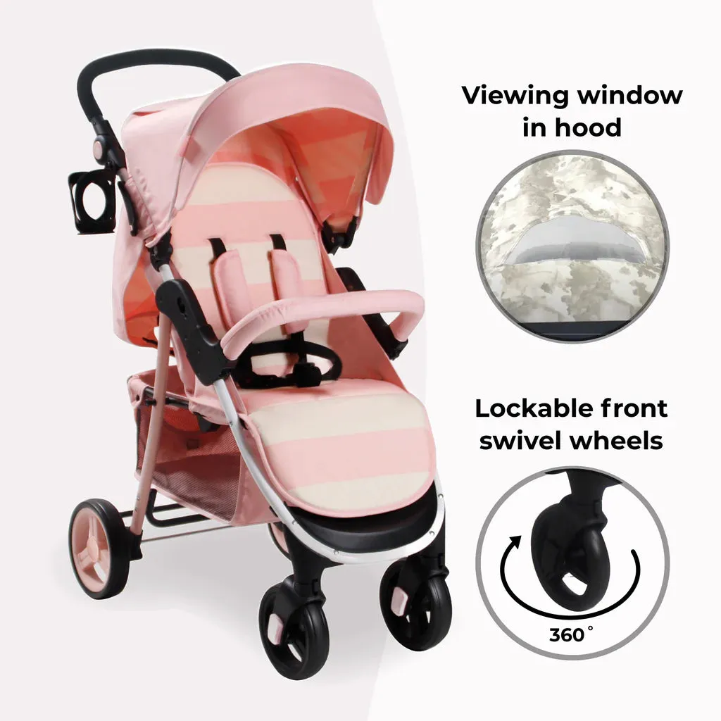 My Babiie MB30 Pushchair - Pink Stripes