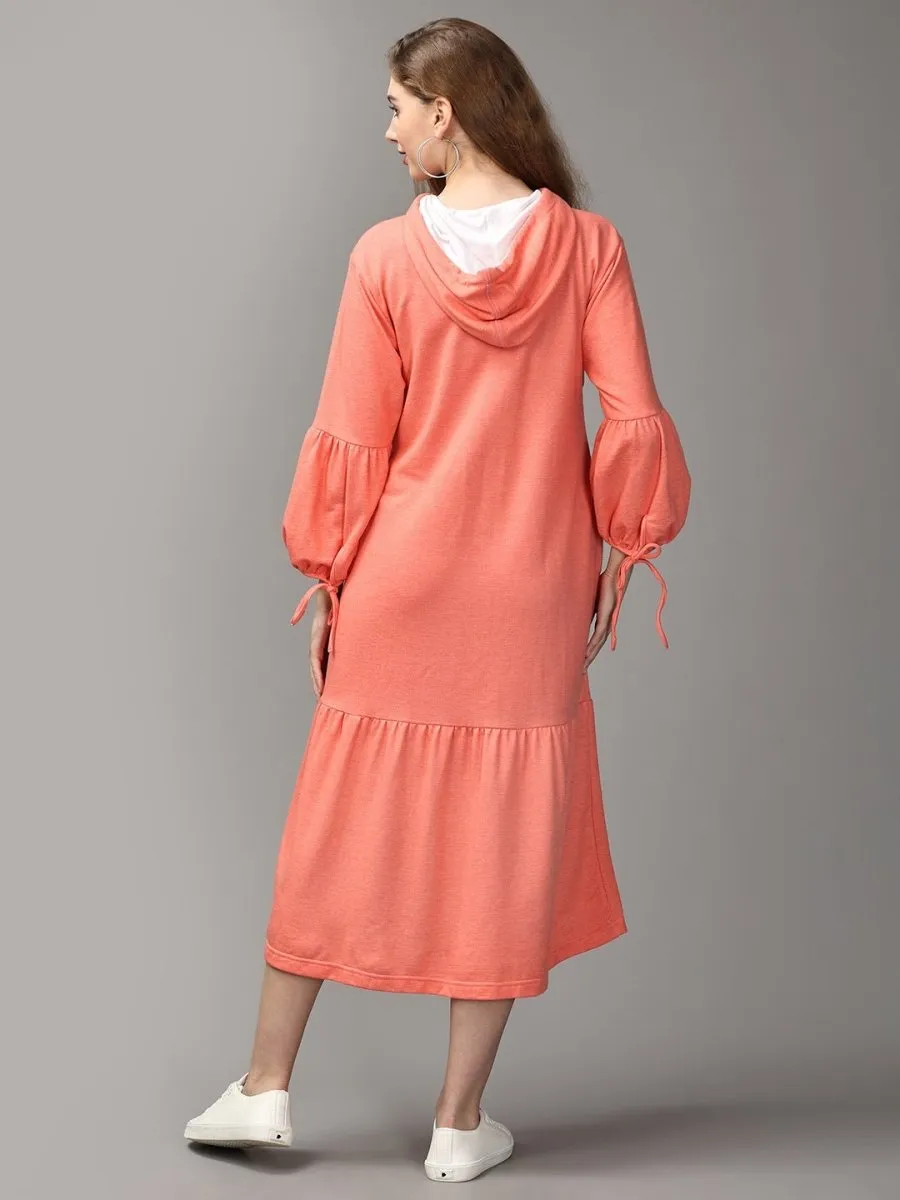 Nectarine Maternity and Nursing Hoodie Tier Dress