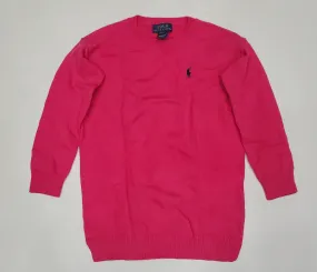 Nwt Girls Polo Ralph Lauren Pink Small Pony Sweater (2T-6x)