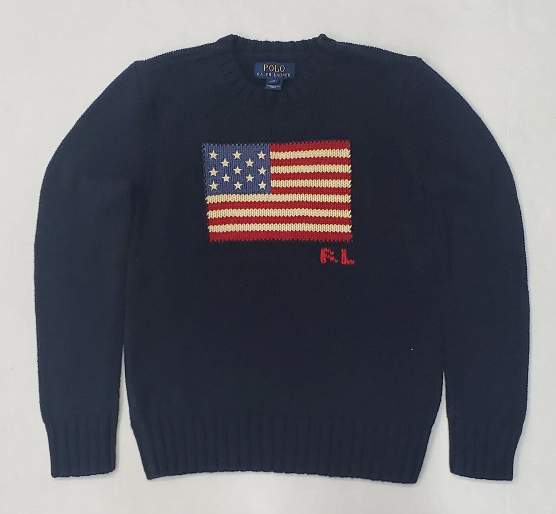 Nwt Kids Polo Ralph Lauren American Flag Knit Sweater (8-20)