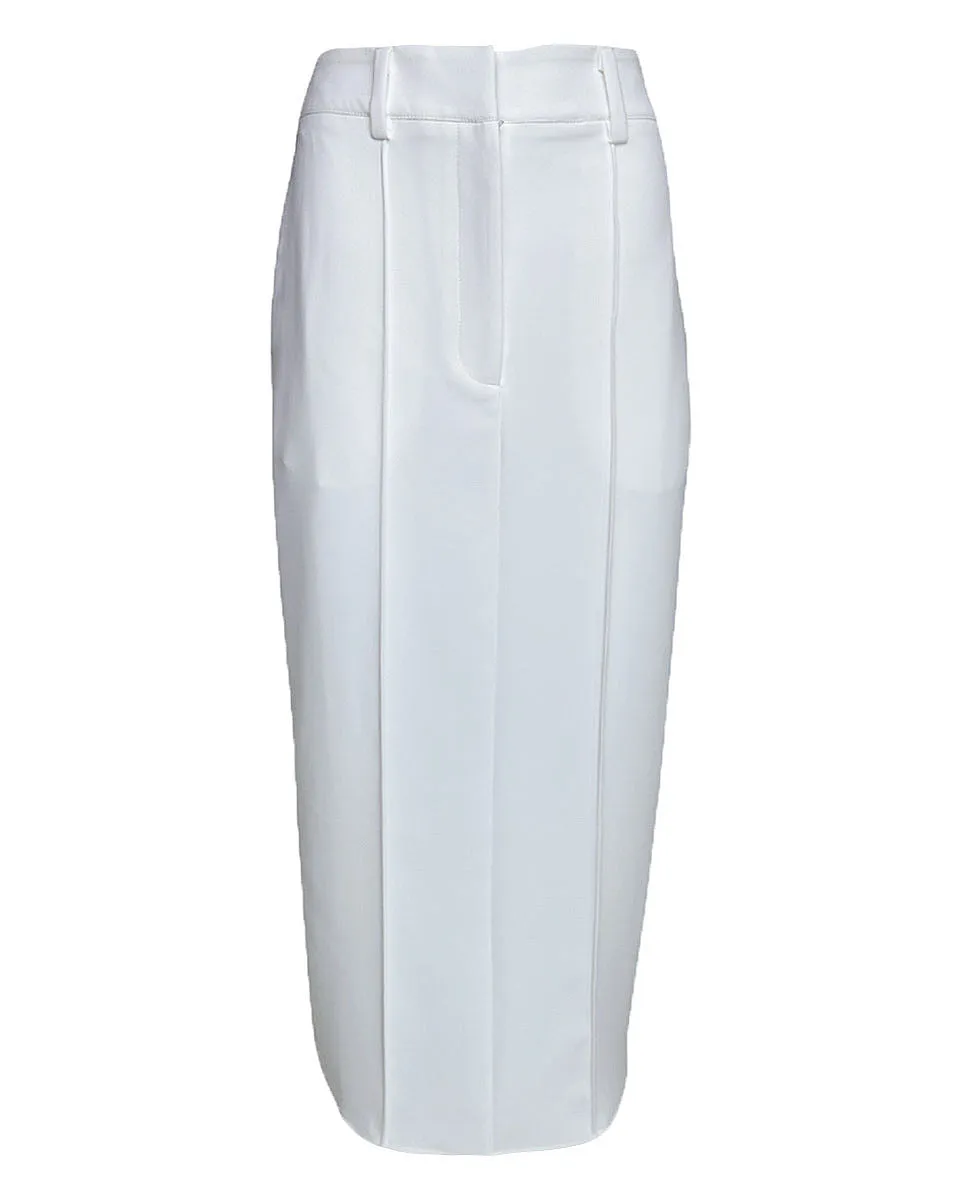 Off White Midi Pencil Skirt