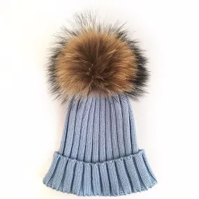 Original Light Blue Fur Pomkin Hat