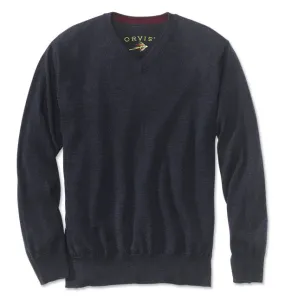 Orvis Merino Wool V-Neck Sweater/Navy