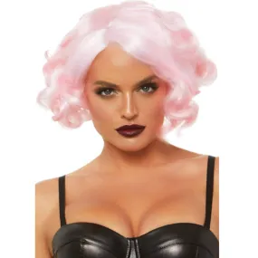 Pastel Pink Curly Bob Wig