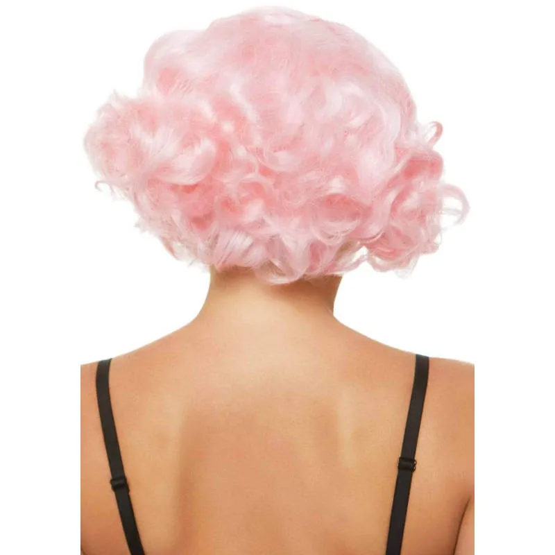 Pastel Pink Curly Bob Wig