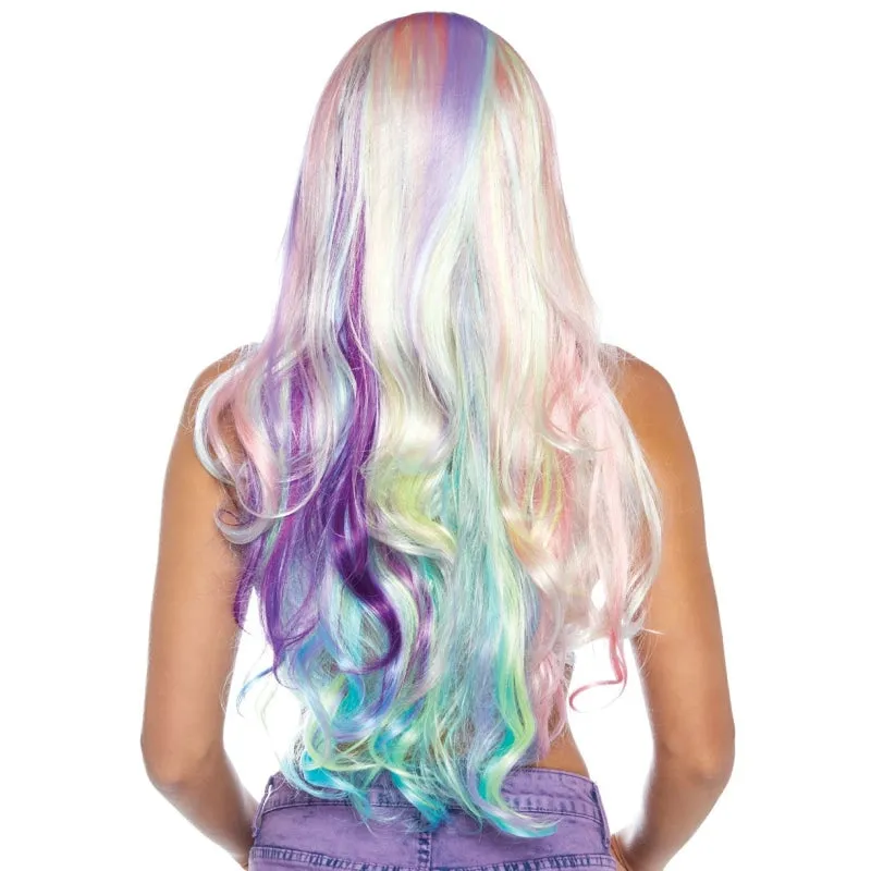 Pastel Rainbow Long Wavy Wig