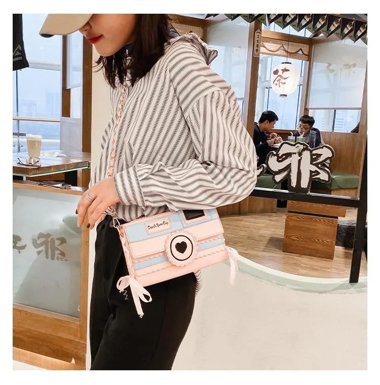 Pink Camera Shoulder Bag