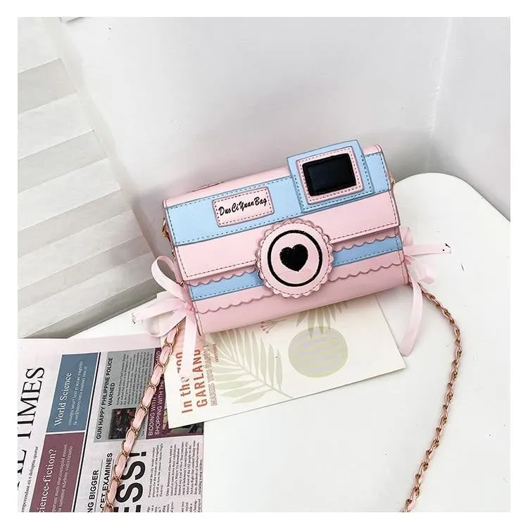 Pink Camera Shoulder Bag