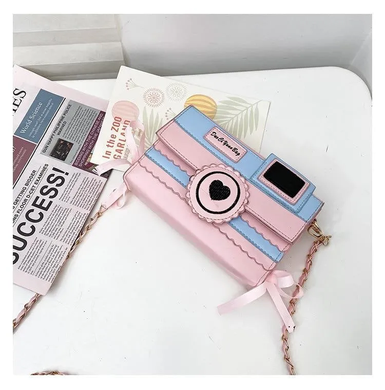 Pink Camera Shoulder Bag