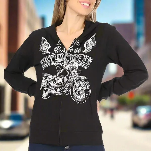 Platinum Plush Women's Route 66 Full Zip Hoodie