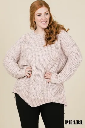 Plus Size Chenille Knit Sweater