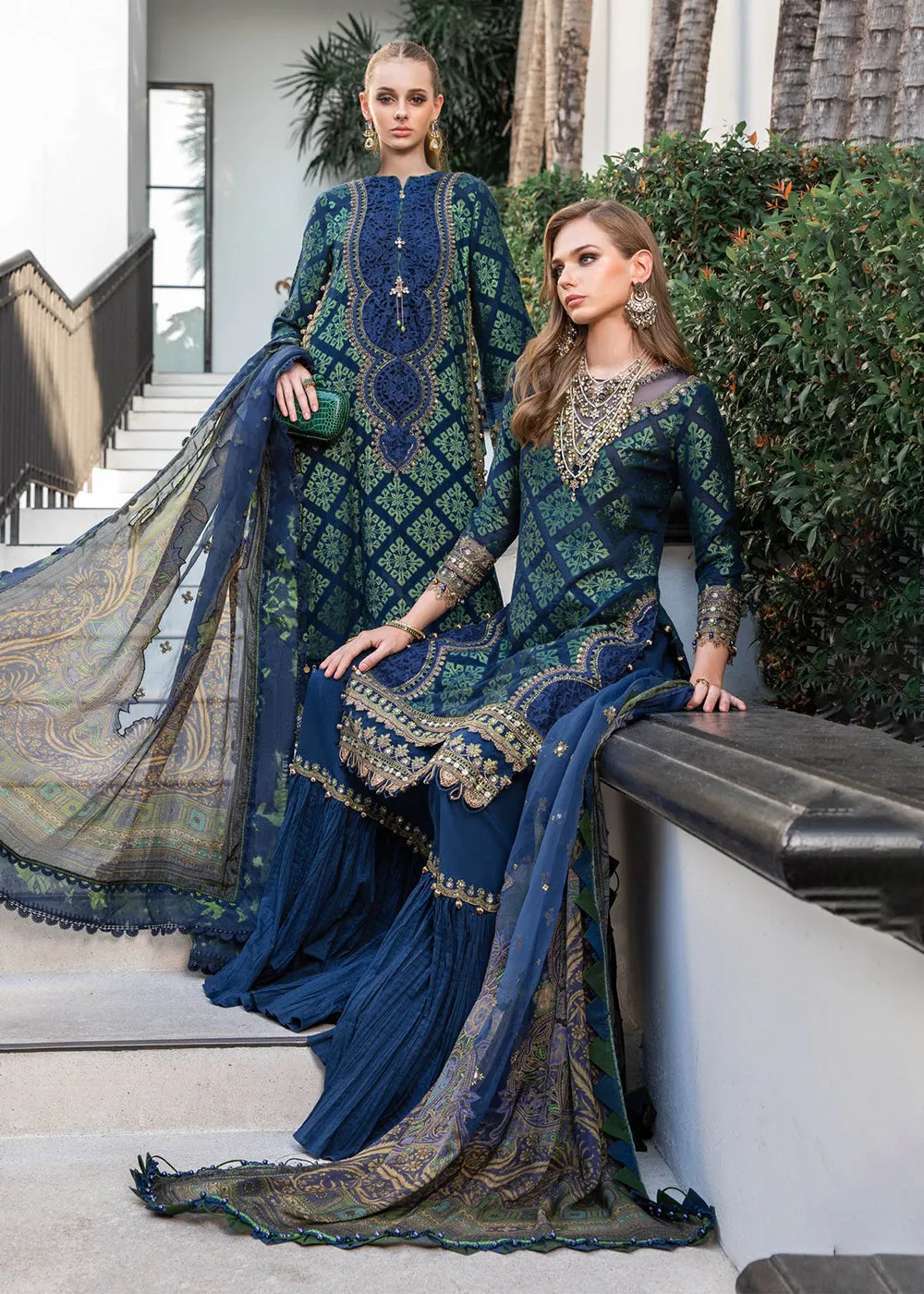 Pretty Blue Embroidered Suit - Maria B Lawn Eid Collection 2023 - EL-23-08