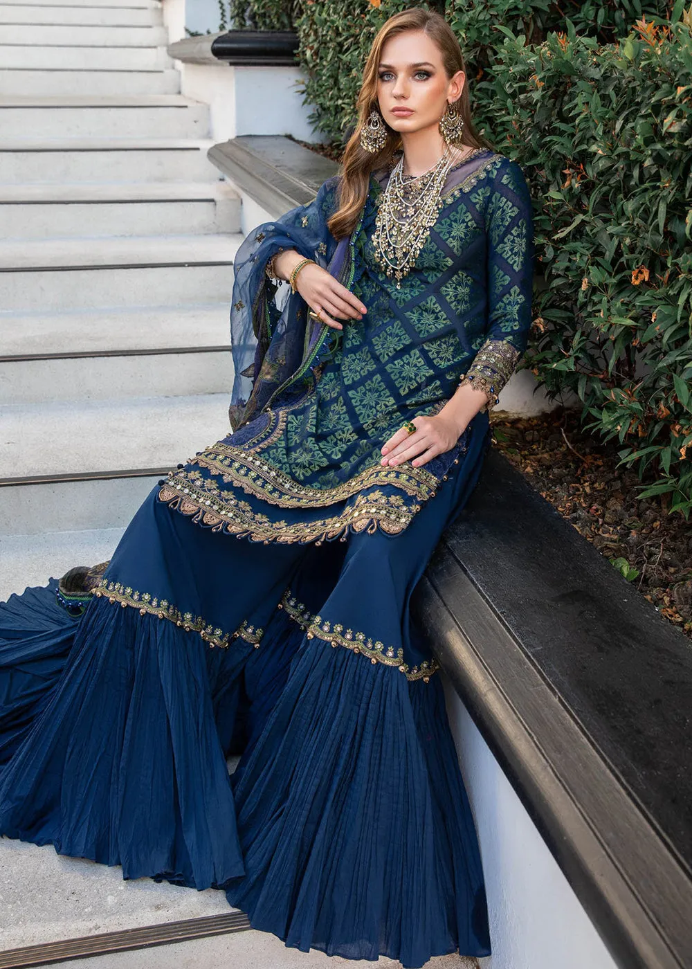 Pretty Blue Embroidered Suit - Maria B Lawn Eid Collection 2023 - EL-23-08