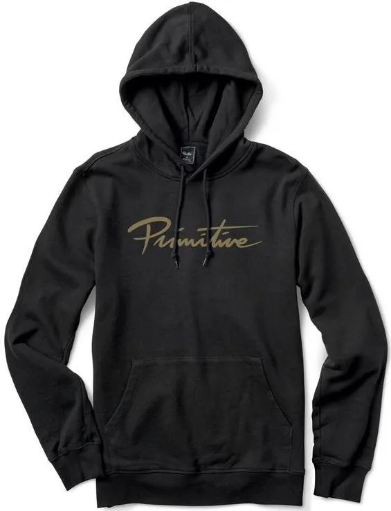 Primitive Nuevo Script Hoodie, Black Gold